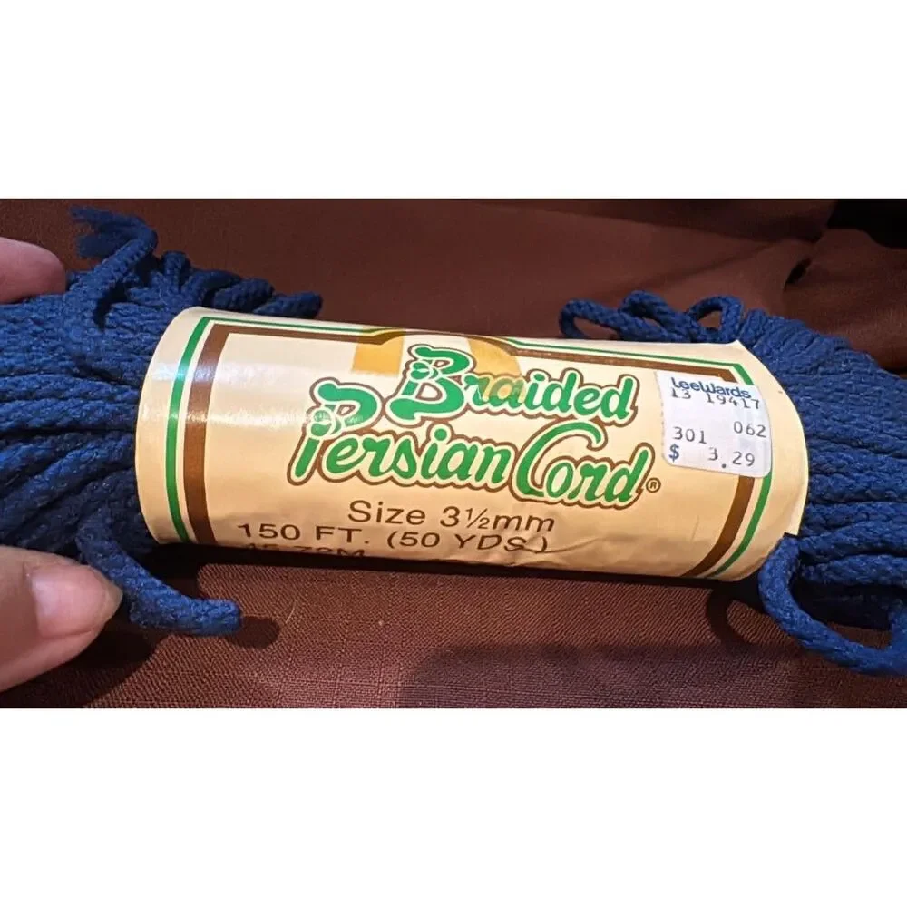 Lot of 3 Macrame Braid 2 Yellow 1 -Dark Blue